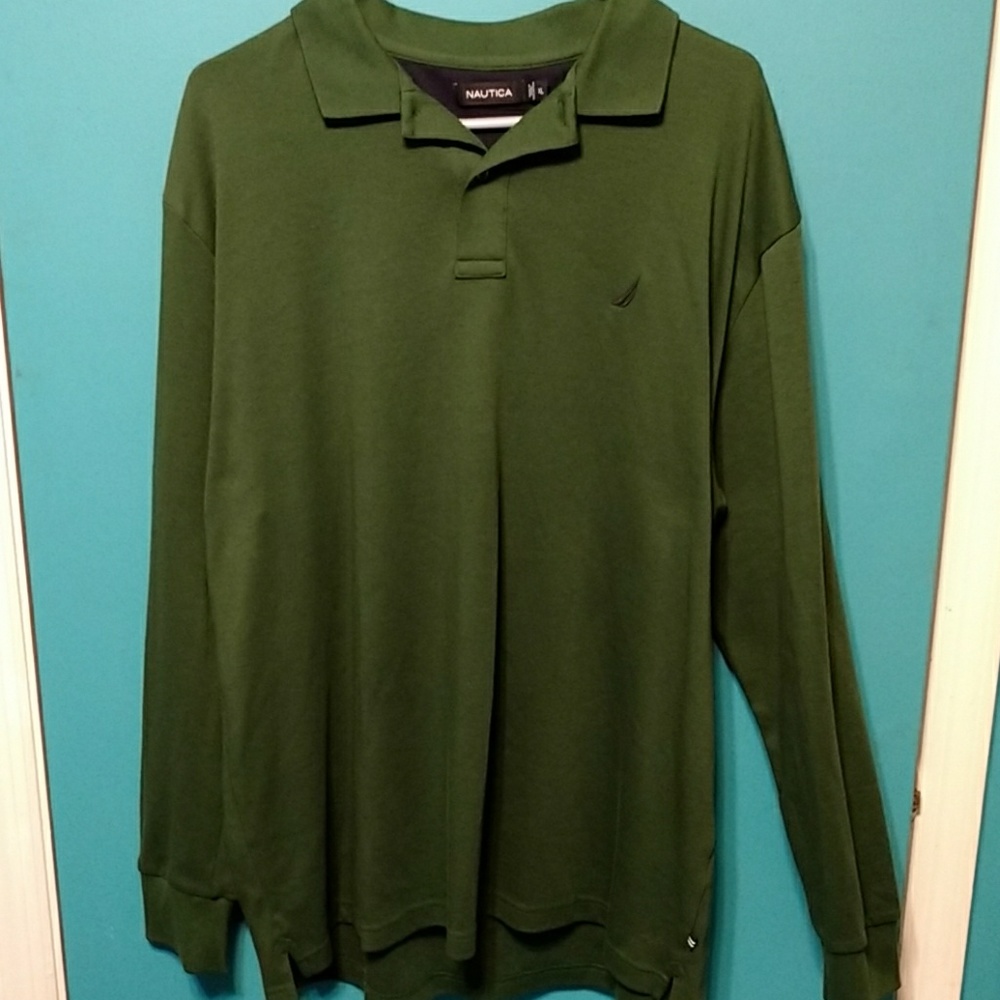 MEN'S WEAR - EUC NAUTICA LONG SLEEVE POLO